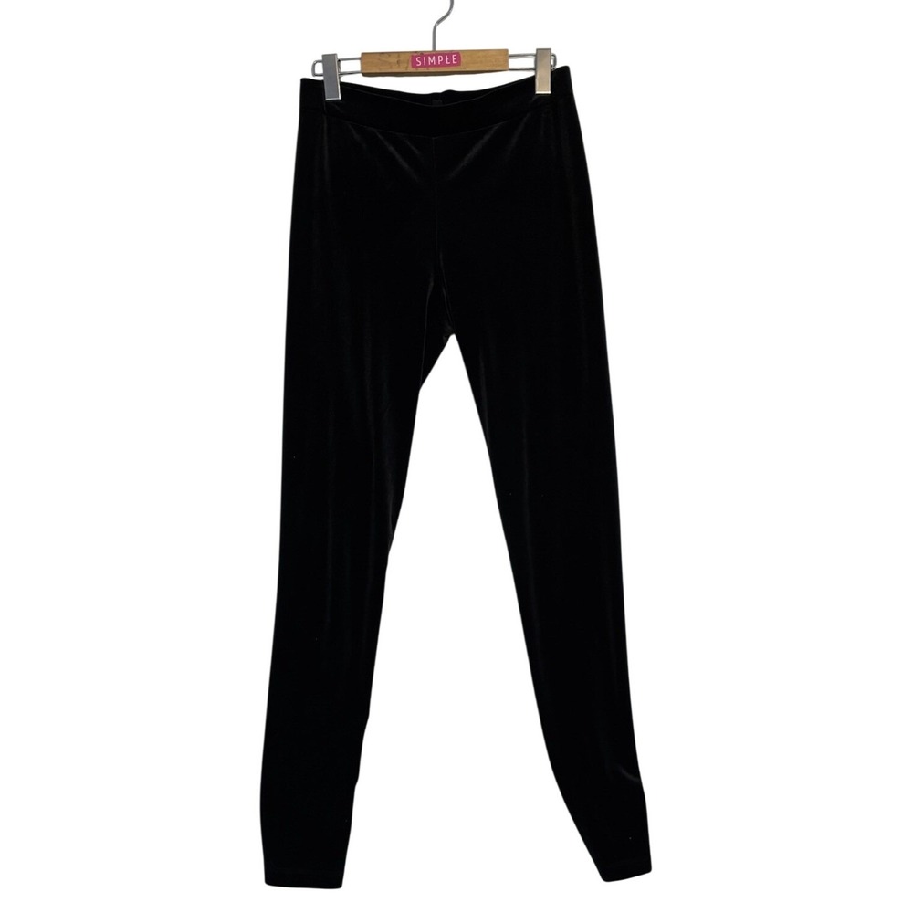 Lord + Taylor Black Velour Pants Basiccore Gothcore Whimsigoth Cozy Chic S‎